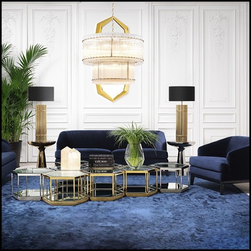 Carpet with Greek key pattern in Sapphire finish 24-Baldwin