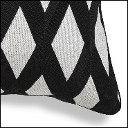 Cushion with diamond pattern black and white 24-Splender B&W