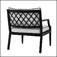 Chaise finition noir mat avec coussins sunbrella 24-Bella Vista