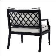 Chaise finition noir mat avec coussins sunbrella 24-Bella Vista