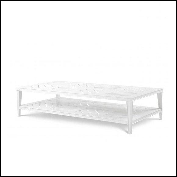 Coffee Table in white finish rectangular 24-Bell Rive Rec