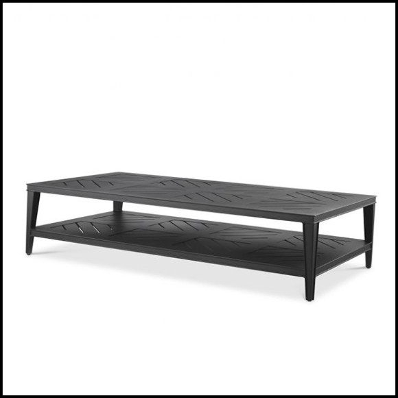 Coffee Table black matte finish recatngular 24-Bell Rive Rec B