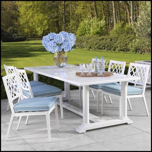 Table à manger finition blanc 24-Bell Rive W