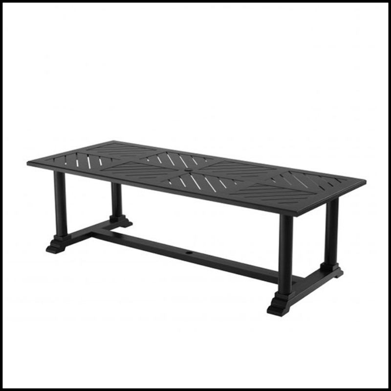 Dining Table in matte black finish 24-Bell Rive B