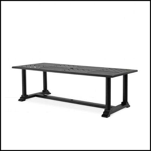 Dining Table in matte black finish 24-Bell Rive B
