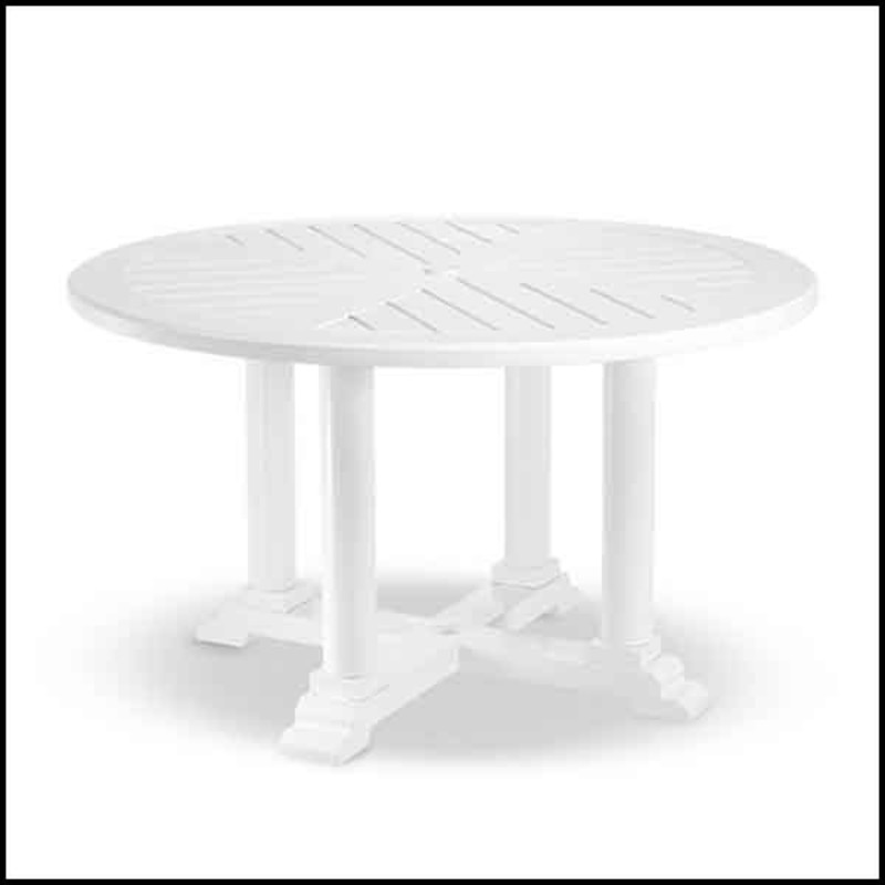 Dining Table round shaped in white finish 24-Belle Rive Round
