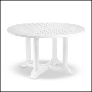 Dining Table round shaped in white finish 24-Belle Rive Round