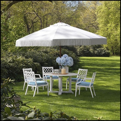 Table à manger ronde finition blanc 24-Bell Rive R