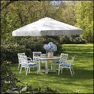 Dining Table round shaped in white finish 24-Belle Rive Round