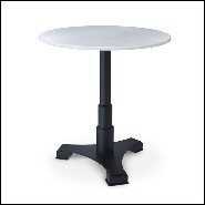 Dining table round with white marble top 24-Mercier Round