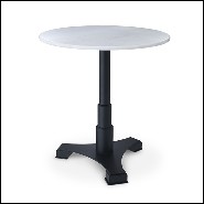 Table à manger ronde avec plateau en marbre blanc 24-Mercier Round