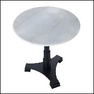 Table à manger ronde avec plateau en marbre blanc 24-Mercier Round