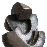 Sculpture in patinated solid bronze 190-Human Love Bronze