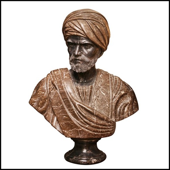 Sculpture of a bust in carved marble PC-Busts Roman