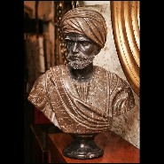 Sculpture of a bust in carved marble PC-Busts Roman