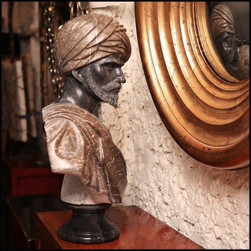 Sculpture of a bust in carved marble PC-Busts Roman