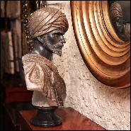 Sculpture of a bust in carved marble PC-Busts Roman