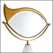 Mirror in marble and 24k gold finish 172-Golden Eye