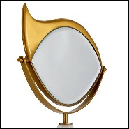 Miroir en marbre et finition or 24 carats 172-Golden Eye