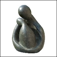 Sculpture en bronze massif vert 190-Human and Child