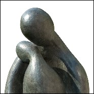 Sculpture en bronze massif vert 190-Human and Child