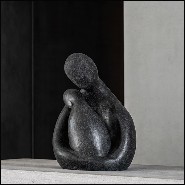 Sculpture en bronze massif vert 190-Human and Child