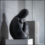 Sculpture en bronze massif vert 190-Human and Child
