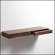 Wall console in solid walnut wood 193-Lines