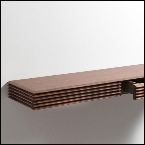 Wall console in solid walnut wood 193-Lines