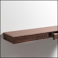 Wall console in solid walnut wood 193-Lines