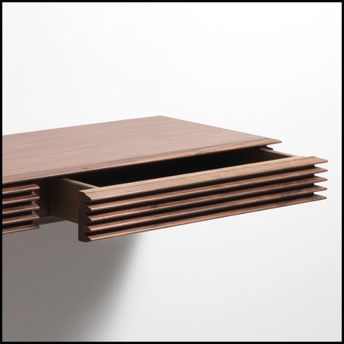 Wall console in solid walnut wood 193-Lines