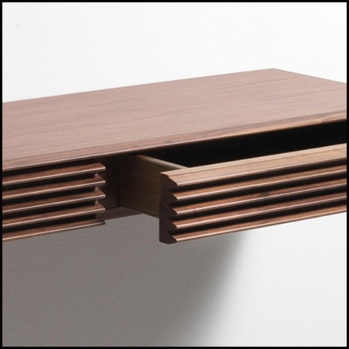 Wall console in solid walnut wood 193-Lines
