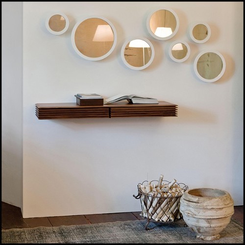 Wall console in solid walnut wood 193-Lines