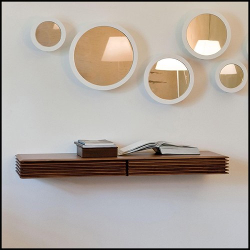 Wall console in solid walnut wood 193-Lines