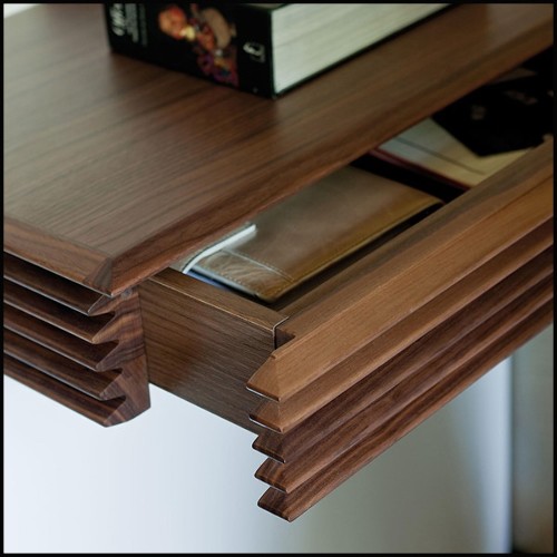 Console murale en noyer massif 163-Lines