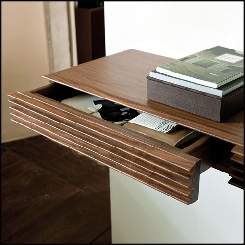 Wall console in solid walnut wood 193-Lines