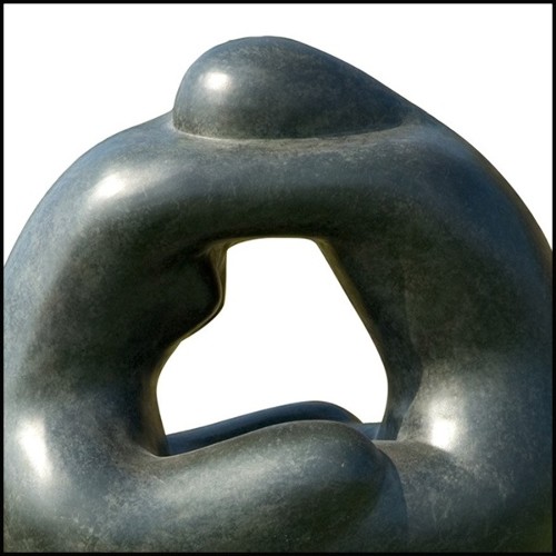 Sculpture green solid bronze 190-Together