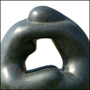 Sculpture green solid bronze 190-Together