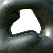 Sculpture en bronze massif vert 190-Together