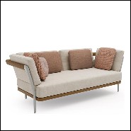 Sofa 2 seater in PCA and teak natural 48-Flex 2