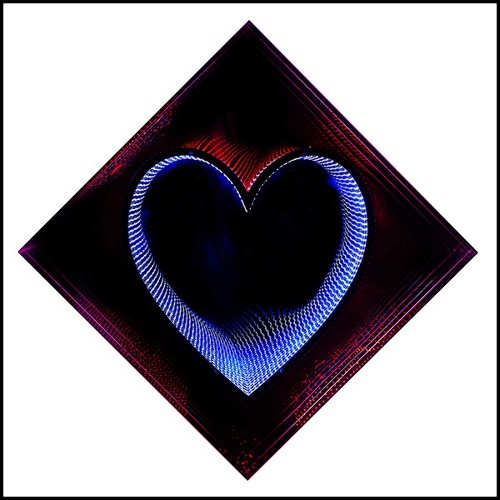 Mirroir coeur effet infini PC-Heart Light