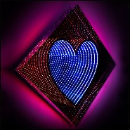 Mirror heart shaped infinite effect PC-Heart Light