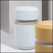 Tabouret suède bleu ciel 189-Liguria High