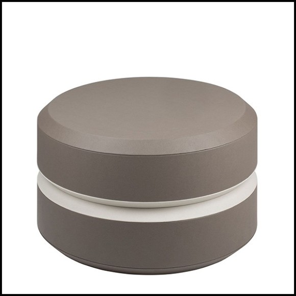 Table d'appoint cuir finition smokey 189-Liguria L