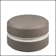 Side Table in genuine lether smokey finish 189-Liguria L