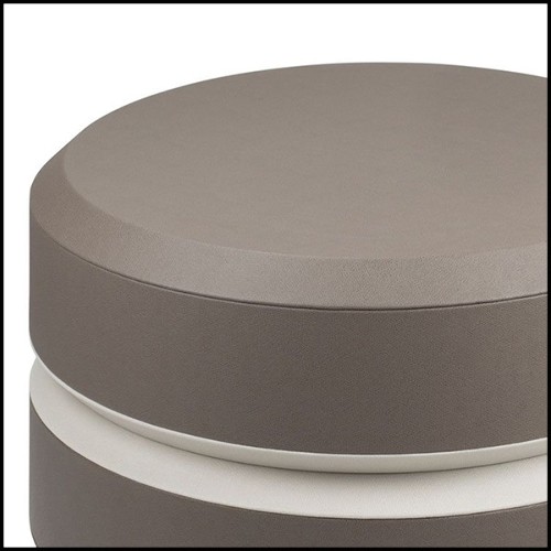 Side Table in genuine lether smokey finish 189-Liguria L