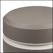 Side Table in genuine lether smokey finish 189-Liguria L
