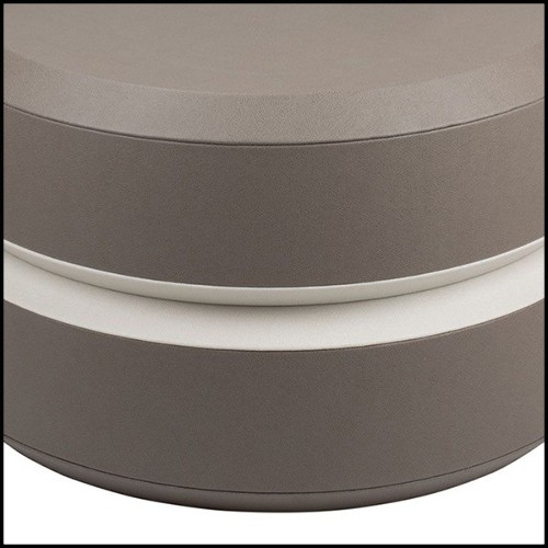 Side Table in genuine lether smokey finish 189-Liguria L