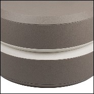 Side Table in genuine lether smokey finish 189-Liguria L