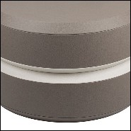 Table d'appoint cuir finition smokey 189-Liguria L